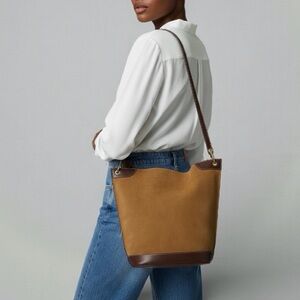 Vintage 90’s Hudson Bay Leather Bucket Bag Made In Italy